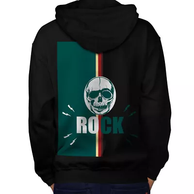 Buy Wellcoda Skull Grin Mens Hoodie, Rock Design On The Jumpers Back • 25.99£