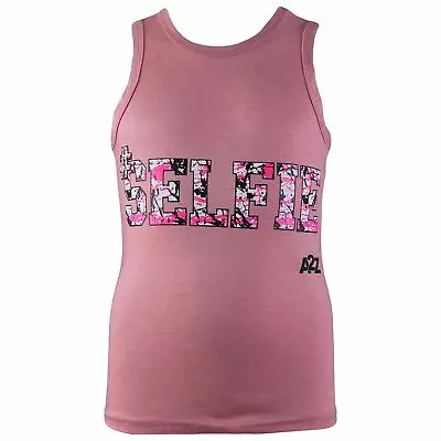 Buy Kids Girls Selfie Splash Vest Top Baby Pink Trendy Fashion Tank Tops T Shirts • 5.99£