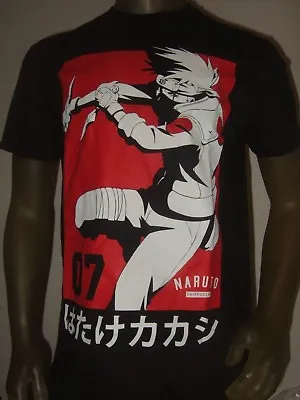 Buy Men's Naruto 07 Kakashi Hatake Shippuden Shonen Jump Japanese Kanji Anime Shirt • 18£