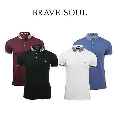 Buy Brave Soul Polo T-shirts For Men Collared Short Sleeve Tee Casual • 12.99£