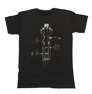 Buy Mens ORGANIC Cotton T-Shirt VIOLIN HEADSTOCK Music Instrument Musician Band Gift • 10.02£