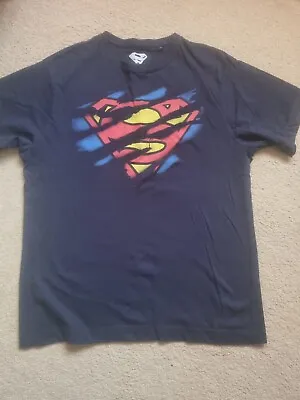 Buy New No Tags Superman T-Shirt Men's Size Medium Navy Blue • 4£