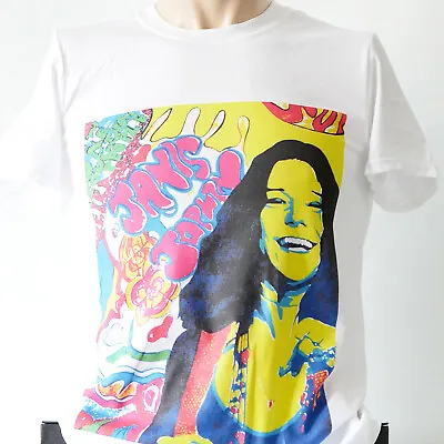 Buy Janis Joplin Psychedelic Blues Rock Short Sleeve White Unisex T-shirt S-3XL • 14.99£