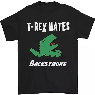 Buy T-Rex Hates Backstroke Funny Swimmer Swim Mens T-Shirt 100% Cotton • 10.48£