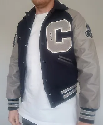 Buy Vintage Meca Varsity Jacket Cheerleader Leather Wool Letterman College USA  • 39.99£