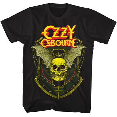 Buy Ozzy Osbourne Crowned Winged Shull Wearing Cross Men's T Shirt Metal Band Merch • 41.64£