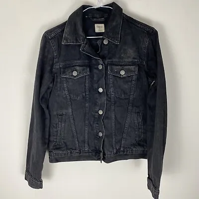 Buy GAP Denim Black Zip Detail Jacket SMALL 36” Bust 22” Long • 12.50£