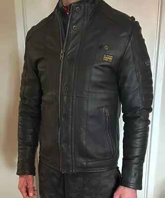 Buy Stunning G-STAR LEATHER BIKER JACKET – Medium - Exceptional Used Condition • 150£