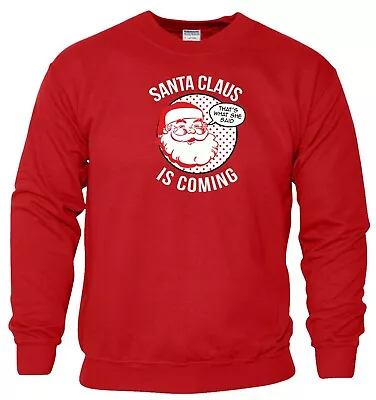Buy Santa Claus Is Coming Sweatshirt GOT Christmas Xmas Jumper Birthday Gift Men Top • 14.71£