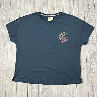 Buy Next Time To Dream Pyjama Top Blue UK M T Shirt Short Sleeve Cotton Round Neck • 5.95£