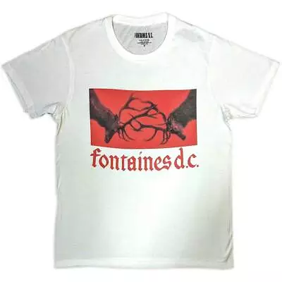 Buy Fontaines D.C. 'Gothic Logo' (White) T-Shirt NEW OFFICIAL • 16.59£