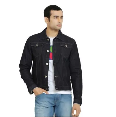 Buy Mens Denim Jacket Classic Western Multi Pocket Casual Jeans Jackets Coat • 16.95£