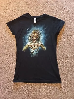 Buy Iron Maiden Ladies T Shirt - Gildan Size S - Heavy Metal - Fan Club Eddie • 6.99£