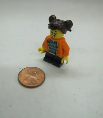 Buy Lego City Girl Happy Orange Shirt Bear Flower Pigtails CITY SCHOOL FIELDTRIP • 7.34£