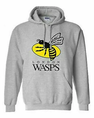 Buy London Wasps Rugby Union Sports Hoodie Black/grey Rugby Football Club • 28.99£