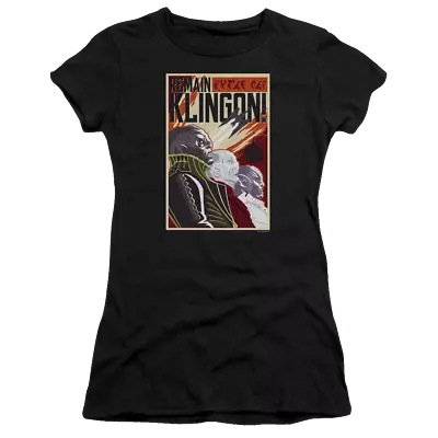 Buy Star Trek Discovery Remain Klingson Poster Juniors T-Shirt • 27.40£
