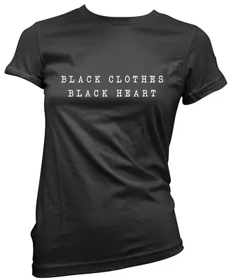 Buy Black Clothes Black Heart - Goth Emo Wear Black Womens T-Shirt • 13.99£