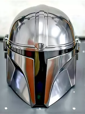 Buy The Mandalorian 18 Guage Steel Medieval Star Wars Boba Fatt Mandalorian Helmet • 77.62£