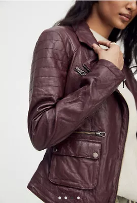 Buy NWT Free People I’ll Be Around Leather Jacket, L, $428 • 174.19£
