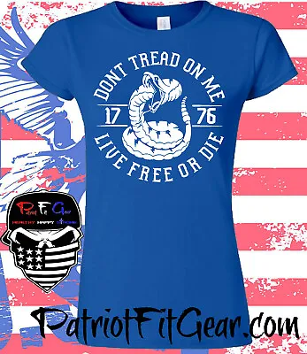 Buy Womens T-shirt,Dont Tread On Me,Gadsden,We The People,Snake,Live Free Or Die • 17£