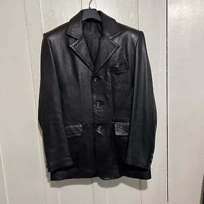Buy Mens Canda Black Pure Soft Leather Jacket Coat Blazer Size Medium M • 24.95£