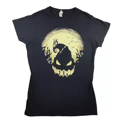 Buy Gildan Nightmare Before Christmas T Shirt Ladies L Black Graphic Tee • 13.49£