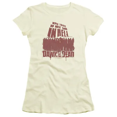 Buy Dawn Of The Dead Juniors T-Shirt No More Room In Hell Cream Tee • 22.10£