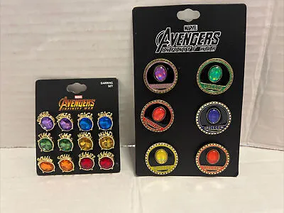 Buy BIOWORLD Marvel Avengers Infinity Stones 6 Collector's Pin Set & Earrings Set • 26.51£