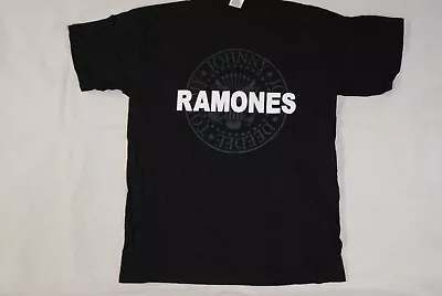 Buy Ramones Classic Seal White Logo Hey Ho Let's Go T Shirt New Official • 9.99£
