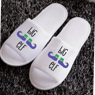Buy Big Elf Christmas Spa Slippers - Add Own Name Or Message • 4.25£
