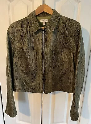 Buy Topshop Jacket 16 Green Snake Print Excellent Condition • 9.99£