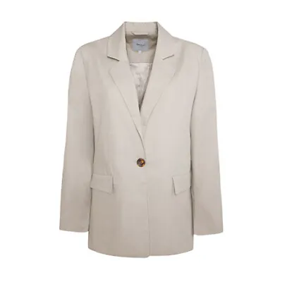 Buy PEPE JEANS Womens Grain Beige E1 Laly Casual Blazer Jacket Ladies Medium BNWT • 49.99£
