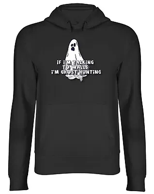 Buy Halloween Hoodie Mens Womens Talking To Walls I'm Ghost Hunting Top Gift • 17.99£