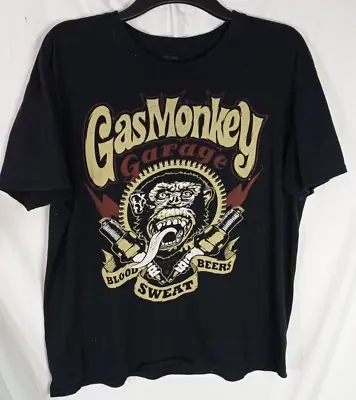 Buy Gas Monkey Garage - MEN'S T-SHIRT - Size L Large - Black  - Short Sleeve Top • 3.99£