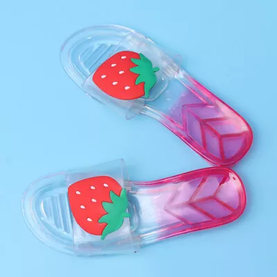 Buy  Summer Beach Strawberry Slipper Plastic Trandparent Non-skid Cool Slipper For • 13.85£
