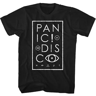 Buy Panic At The Disco Vertical Boxed Logo Men's T Shirt Pop Rock Music Merch • 49.86£