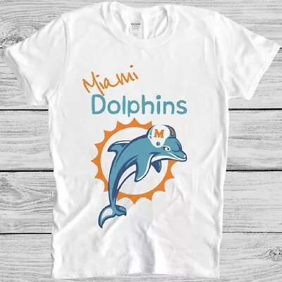 Buy Miami Dolphins T Shirt 80s Sports Florida American Football Cool Gift Tee M239 • 6.35£
