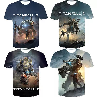 Buy Titanfall Round Neck Casual Women Men T-Shirt 3D Print Short Sleeve Tee Top • 9.59£