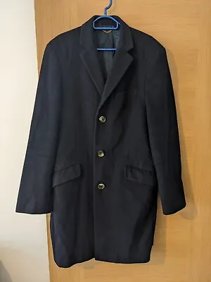 Buy Mens John Lewis Black Wool Blend Pea Coat Size 42R • 26.50£