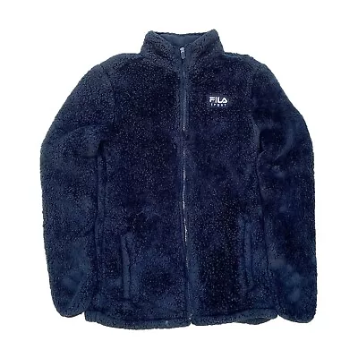 Buy Women's FILA Fluffy/Teddy Full Zip Fleece Black Small • 0.99£