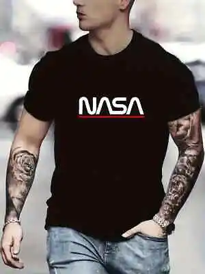 Buy Nasa Letter Prints T-Shirt Popular Space Inspired Round Neck Cotton Fabric Tees • 9.56£