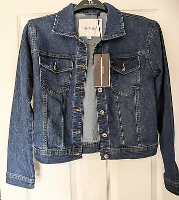 Buy Womens Stonewashed Denim Jacket By Amara Reya, Size 10 • 5£