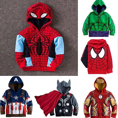Buy Child Kids Boys Superhero Hulk Hoodie Sweatshirt Zipper Hooded Coat Jacket Tops • 12.58£