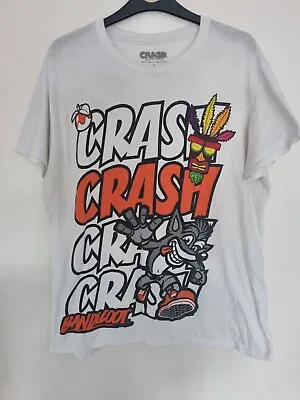 Buy Offical Crash Bandicoot T Shirt Mens Large Printed Logo 100% Cotton Crew Neck • 13.99£