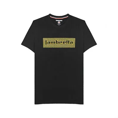 Buy Lambretta Mens Checker Box Print Mod T-shirt Black 3XL • 14.95£