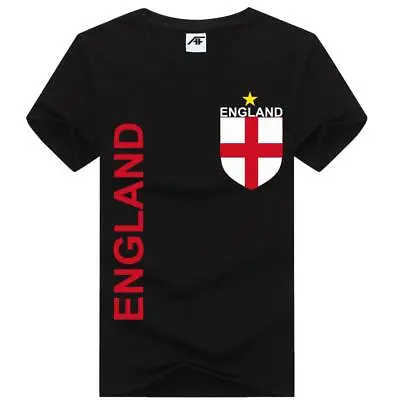 Buy England Printed Mens Boys T Shirt Cotton Novelty Retro Style Football Top Tees • 7.97£