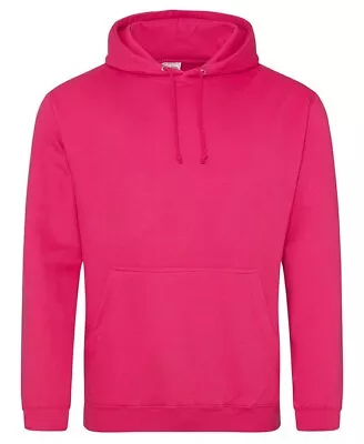 Buy Just Hoods Awdis College Hoodie Plain Casual Pullover Jumper Sweatshirt JH001 • 17.99£