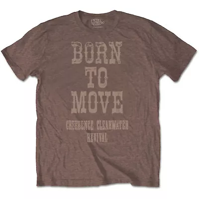 Buy Creedence Clearwater Revival Born To Move Brown T-Shirt NEW OFFICIAL • 15.19£