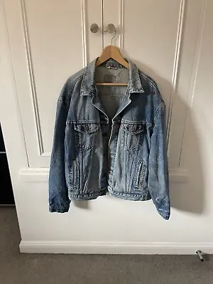Buy Levis Vintage Denim Jacket XL Oversized Distressed Made In Great Britain  • 20£