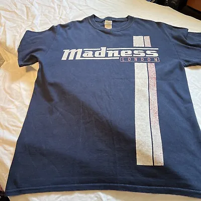 Buy Madness Striped Navy Blue Unisex London Design T Shirt Official Merch SKA • 11£
